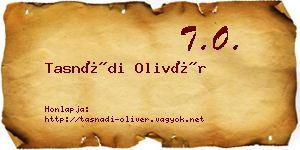Tasnádi Olivér névjegykártya