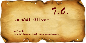 Tasnádi Olivér névjegykártya