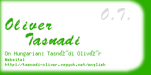 oliver tasnadi business card